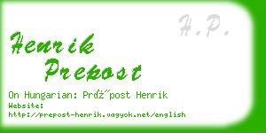 henrik prepost business card